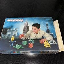 Gioco Supermag Magnetic Genius World The Original Plastwood 50 Pezzi Magnetico