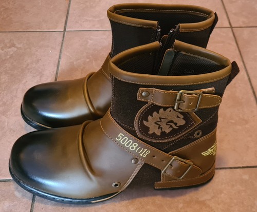 Lederstiefel mit vintage - lederstiefel,