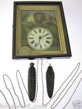 BIEDERMEIER RAHMENUHR MIT AUGENWENDER-AUTOMAT