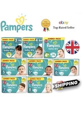 Pampers Baby-Dry Windeln Windeln Größe 3 bis 8 Jumbo + Packung 6 kg-17 + kg UK