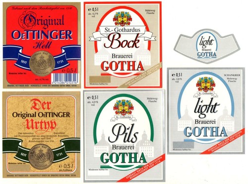 Bieretiketten 1989 gotha - 1989+,