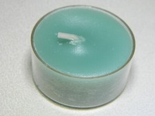 144 x Teelichter Wenzel Kerzen im Acrylcup, Farbe smaragd, made in Germany