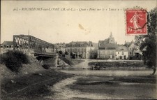 Ak Rochefort sur Loire Maine et Loire, Quai, Pont sue le Louet - 2896653
