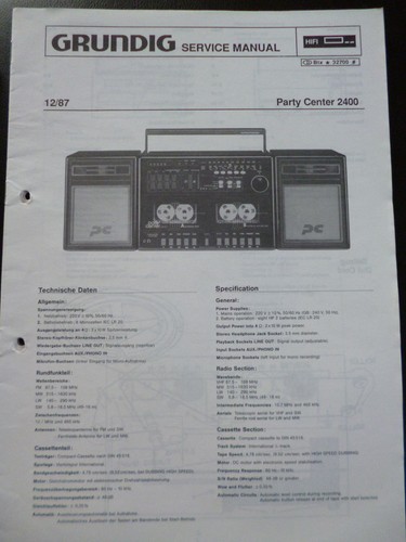 Original service manual - original,