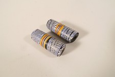 2 alte schöne Glasperlen HO67 32x12mm rare vintage Venetian trade beads Murano