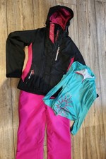 Ziener Skianzug Skijacke Skihose Gr. 38 M Schwarz Pink