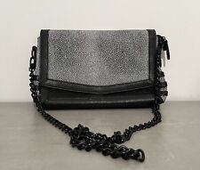 Wunderschöne Handtasche in Rochenleder-Optik ~ Sacha ~ schwarz/weiß ~ Clutch