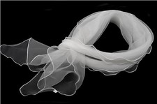 Stola bordo weiss ivory 70 x 200 cm Schal zu Brautkleid Ballkleid Abendkleid neu