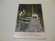 alte AK, Postrow ze Serbow, Wendin in Tracht, Sorben, Kamenz, Crostwitz, Panschw