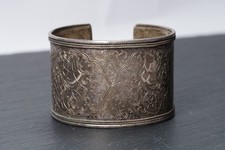 breiter Vintage Armreif Silber