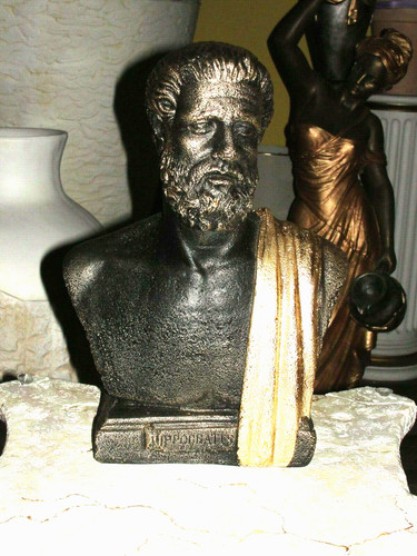 Hippokrates von kos - hippokrates, büste