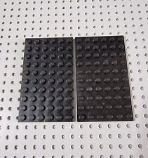 LEGO Platte Bauplatte Basisplatte flach 2 stk 6x10 Schwarz Black Plate 3033 R2