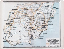 L'Estérel 1930 pt. orig. karte Agay le-Trayas Théoule Mont-Vinaigre le-Gratadis