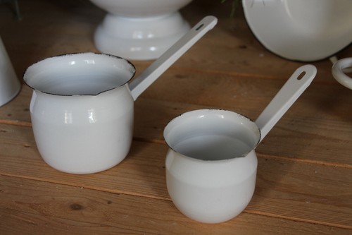 Emaille topf mit henkel - emaille,