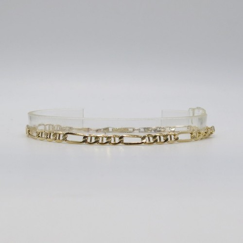 585 gold figaro armband - 585/-er,