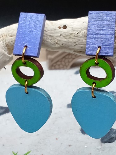 Holz ohrstecker earing wood - holz,