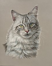 Original Pastell Gemälde