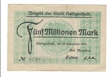 Notgeld heiligenstadt - notgeld,