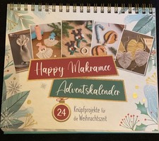 Adventskalender Aufsteller Happy Makramee 24 Knüpfprojekte Neuwertig!!