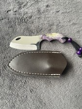 Handgemachtes Mini-Messer mit Lederscheide Spiegel, Poliert 4116 Outdoor Gärtner