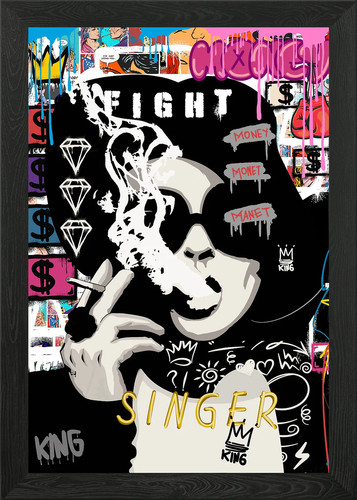 Graffiti pop art gerahmtes - graffiti,