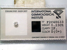 natürlicher DIAMANT BRILLANT 0,23CT RIVER D(0+) LUPENREIN sehr gut/sehr gut IGI