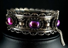 Armreif Silber 800 - lila