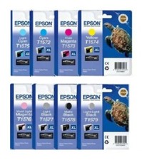8 x Original Tinte EPSON Stylus Photo R3000 / T1572 T1573 -T1579 Cartridges Set