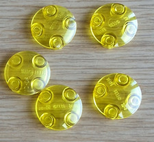 Lego 5 x Gleiter Fliese Teller Scheinwerfer rund 2x2 transparent gelb 2654
