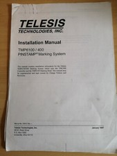 TELESIS TECHNOLOGIES Handbuch TMP6100/400 PINSTAMP Making System 01/1997