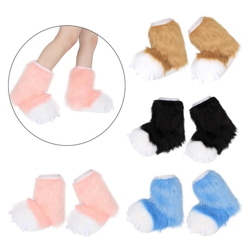Fuzzy paw hausschuhe cosplay - fuzzy,