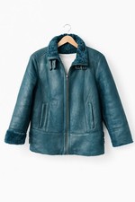 Shearling lammfell lederjacke - shearling,