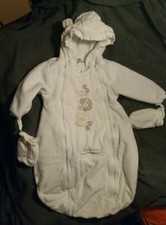 Babyschale Fußssack Schneeanzug 68 Jacky Baby Hund - mit Mütze Schal Handschuhe