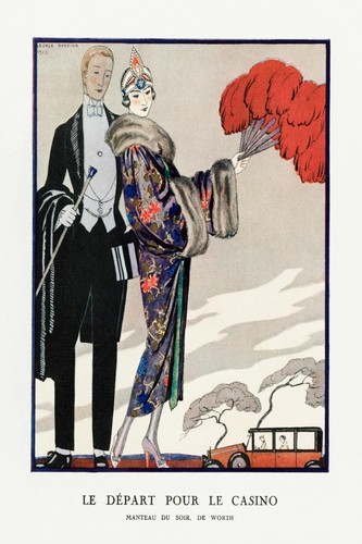 Depart pour casino - pour, vintage