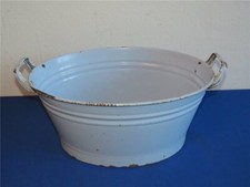 Alte DDR Email Wanne 52 x 40 cm Babywanne Waschwanne Emaillewanne Pflanzgefäß