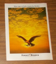 Seltene Werbung FERNET-BRANCA - Man sagt er habe magische Kräfte - Adler #2 1989