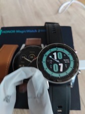 Honor Watch Im klassischen Uhrendesign Mi(braunes Leder & Silikon Armband)