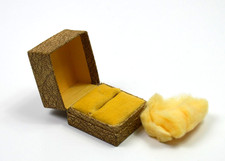 alte Ringschachtel Ringetui Etui Pappe Schatulle Vintage shabby chic 9548