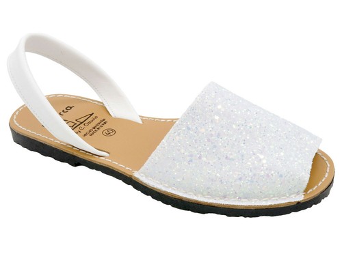 Damen glitzer sandalen avarca - glitzer,