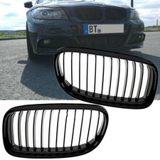 2x Performance Sport Kühlergrill Grill Schwarz Glanz passt BMW E90 E91 LCI ab 08