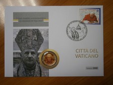 2 Euro Numisbrief Vatikan Papstrücktritt Benedikt 2008 mit Kalt Emaille