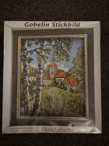 Gobelin stickbild kirche - gobelin, mit
