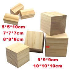 Kiefer Holzwürfel Block 50mm~100mm Kantenlänge Quadratische Bauklötze DIY Bastel