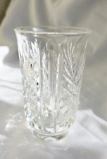 Kristall Vase 13,5 x 9 cm Tischvase Deko Blumenvase Vintage Klein Transparent