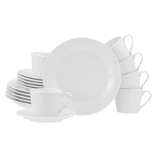 Creatable BASE Kaffeeservice 18-teilig Geschirrset 6 Personen Porzellan Weiß