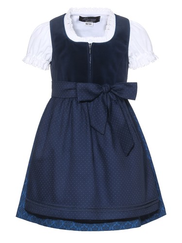 Kinderdirndl anika blau - kinderdirndl,