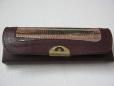 Kleines, altes Etui, Brillenetui, Brillenbox, Leder, vermutlich 50er/60er Jahre