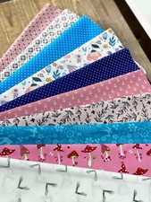 Neu 10x Stoffe Stoffpaket Patchwork Baumwollstoff Botanik Anker Blumen 25x35cm