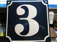 Hausnummer Emaille Nr. 3