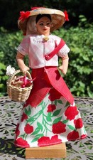 Trachten Puppe von den Philippinen Asien 19cm alte Handarbeit aus Stoff Rarität